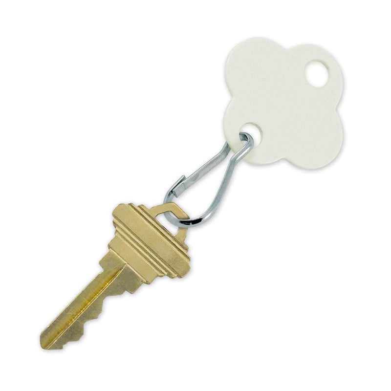Lucky Line Shamrock Cabinet Key Tag with Hook, 20 Pack, White (25700) - Image 3
